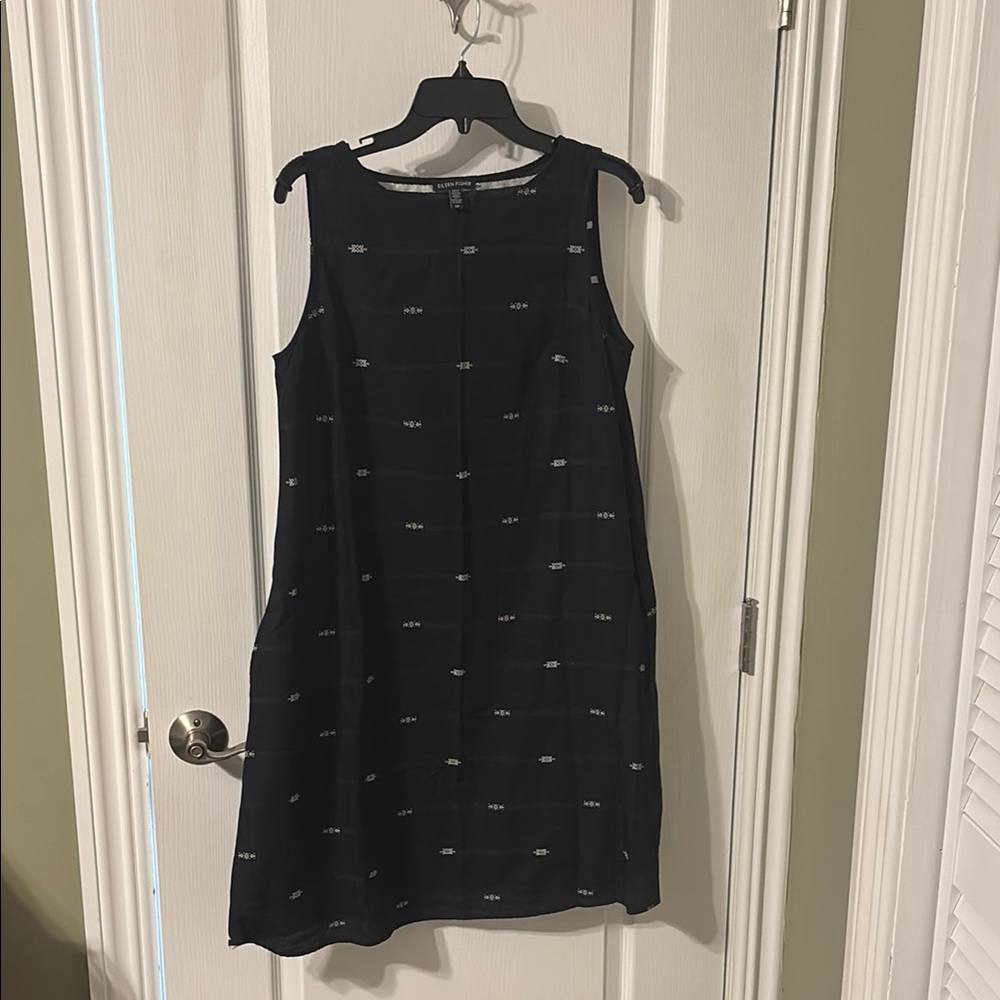 Eileen Fisher Black Sleeveless Dress (S)